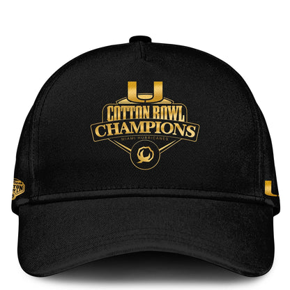 Miami Hurricanes Football Cotton Bowl Champions 2025 Combo T-Shirt