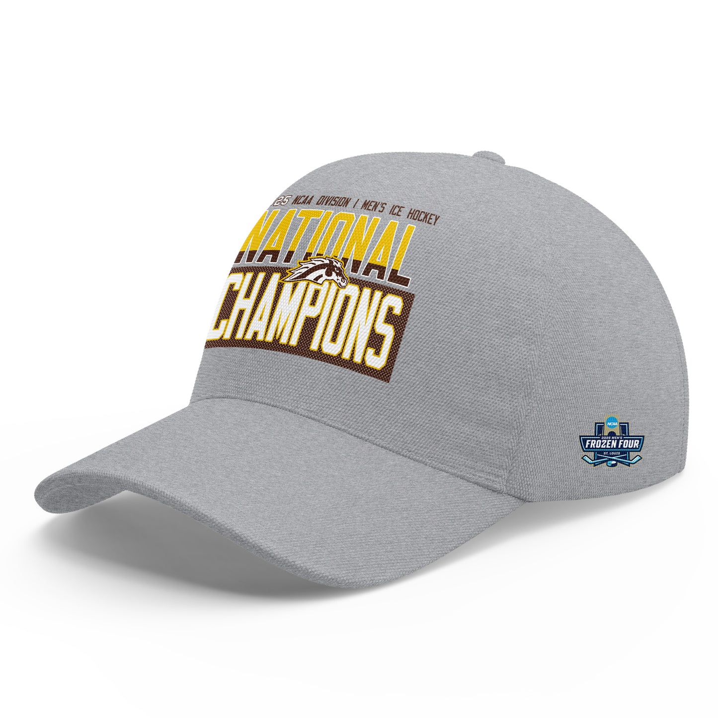 Western Michigan University Broncos Special New National Mens Hockey Champions Grey T-Shirt
