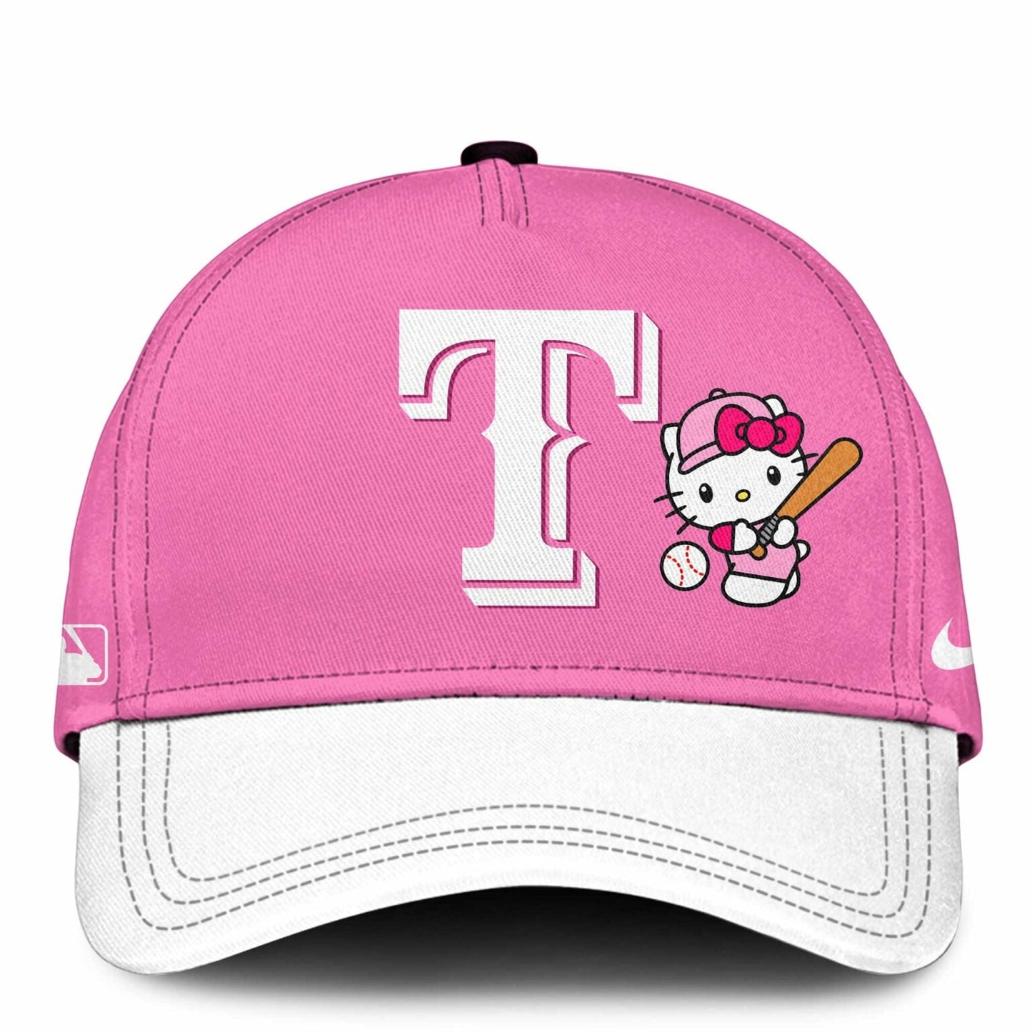 Texas Rangers Hello Kitty 2026 Jersey Baseball White Pink