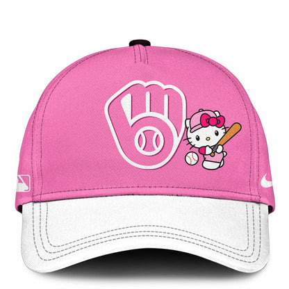 Milwaukee Brewers Hello Kitty 2026 Jersey Baseball White Pink