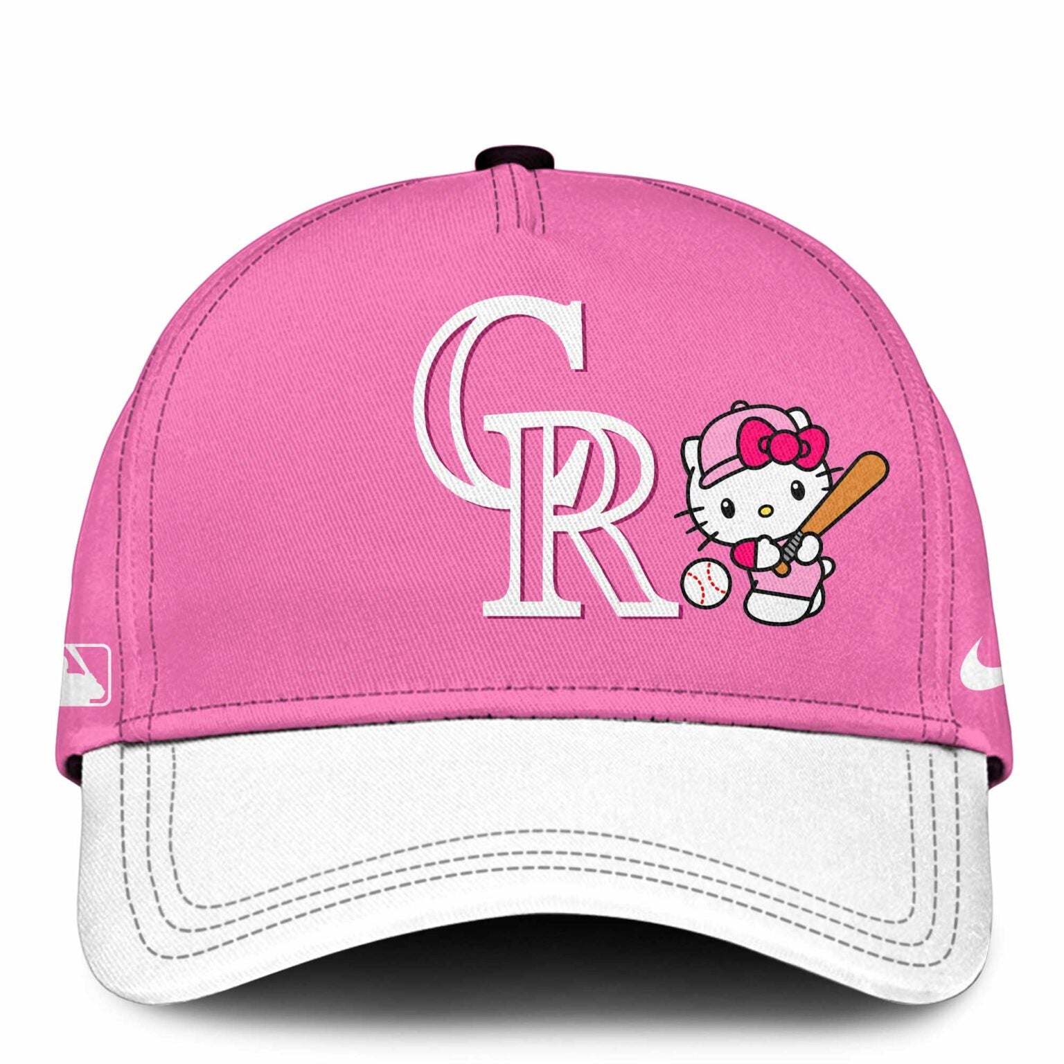 Colorado Rockies Hello Kitty 2026 Jersey Baseball White Pink