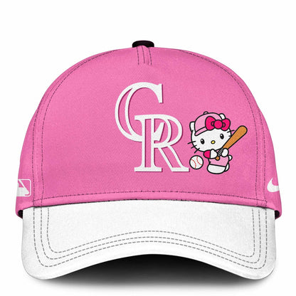 Colorado Rockies Hello Kitty 2026 Jersey Baseball White Pink