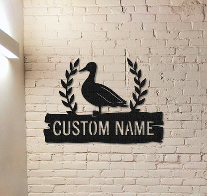Custom Duck Sign,Duck Coop Sign,Duck Farm Sign,Personalized Family Name Sign, Last Name Sign,Duck Gifts for Dad,Duck Farmhouse Decor1