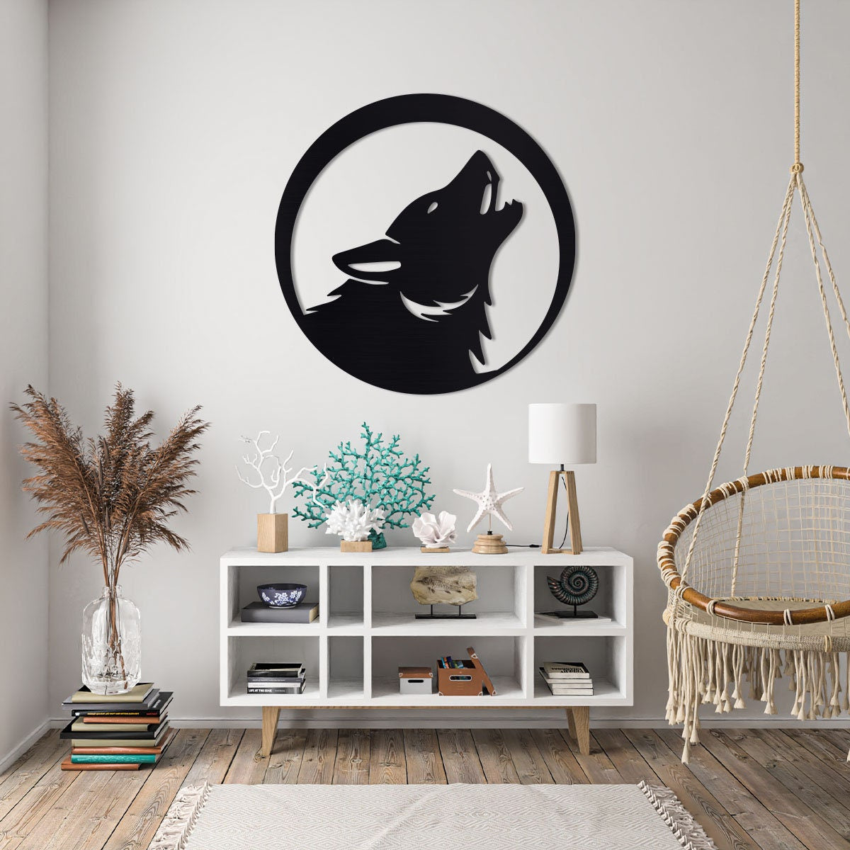 Wolf Metal Sign, Housewarming Gift, Howling Wolf Gift