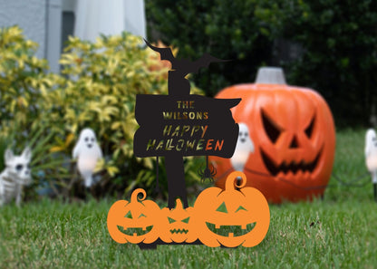 Custom Metal Halloween Yard Sign, Grim Reaper Family Name Sign, Halloween Name Sign, Address Lawn Sign, Halloween Lawn Sign