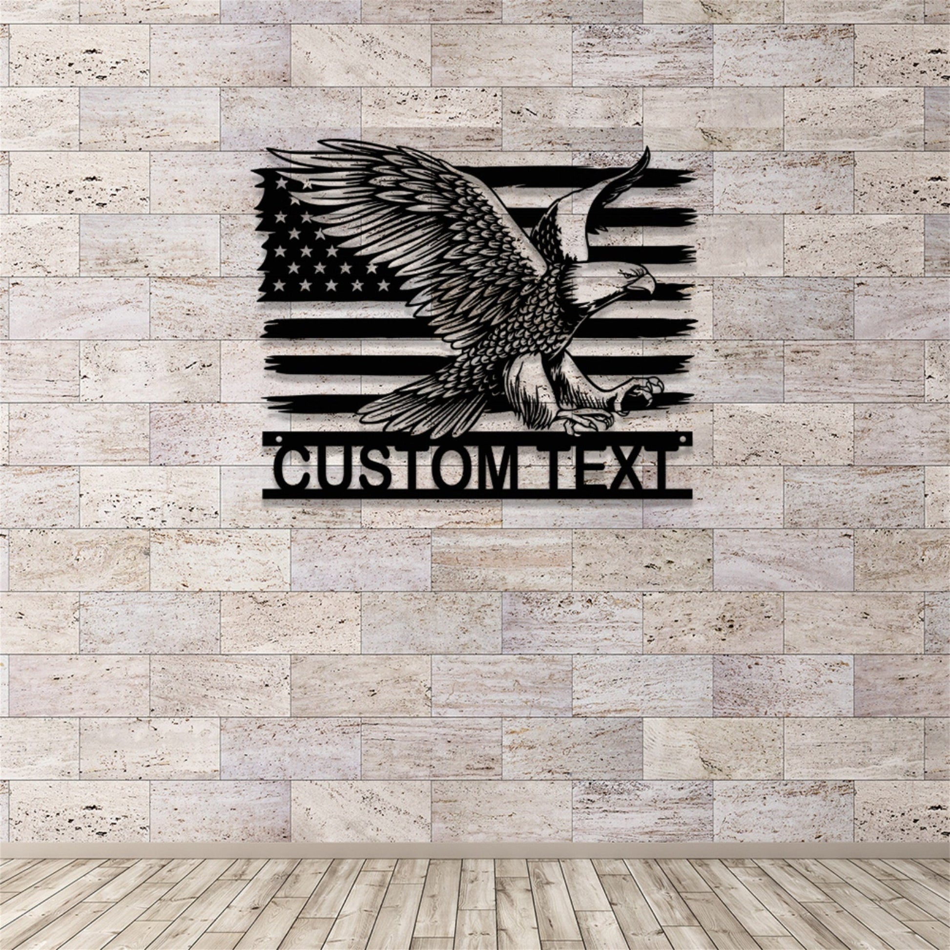 Custom Eagle Metal Sign with LED Lights,American Flag Eagle Metal Wall Art,American Eagle Wall Decor,Personalized USA Eagle Sign,Birds Sign