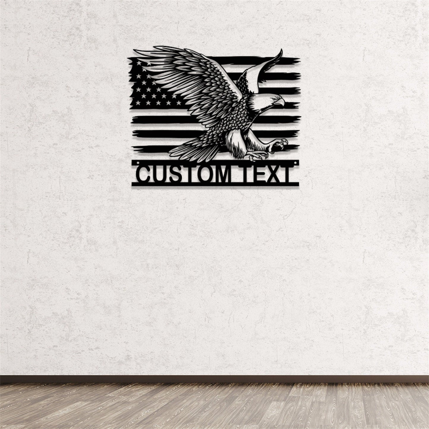 Custom Eagle Metal Sign with LED Lights,American Flag Eagle Metal Wall Art,American Eagle Wall Decor,Personalized USA Eagle Sign,Birds Sign