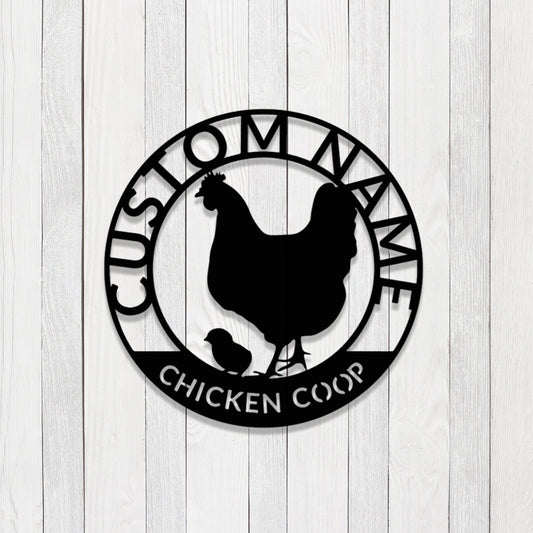 Custom Chicken Coop Sign Name,Chicken Coop Sign,Gift For Farmer,Hen House Sign,Chicken Farm House Decor,Ranch Decor,Chicken Coop Decor