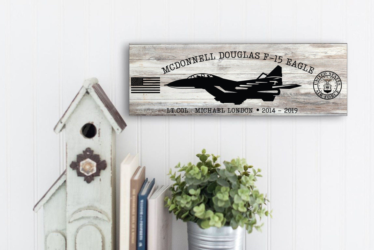 Air Force Veteran Wood Sign, Veterans Gift, Airforce Gifts For Men, Fathers Day Gift For Veteran Dad, Fighter Aircraft Sign, Personalized