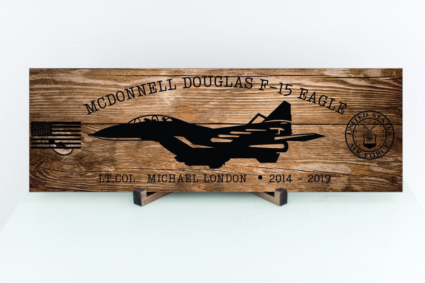 Air Force Veteran Wood Sign, Veterans Gift, Airforce Gifts For Men, Fathers Day Gift For Veteran Dad, Fighter Aircraft Sign, Personalized