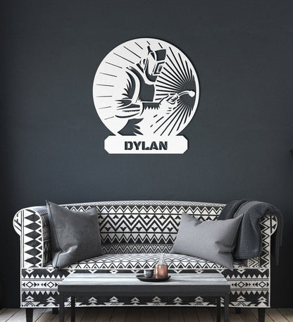 Custom Metal Welder Sign, Sign For Welder, Personalized Gift For Dad, Father's Day Gift, Gift For Welder, Metal Welding Sign, Metal Gift