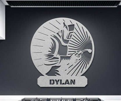 Custom Metal Welder Sign, Sign For Welder, Personalized Gift For Dad, Father's Day Gift, Gift For Welder, Metal Welding Sign, Metal Gift