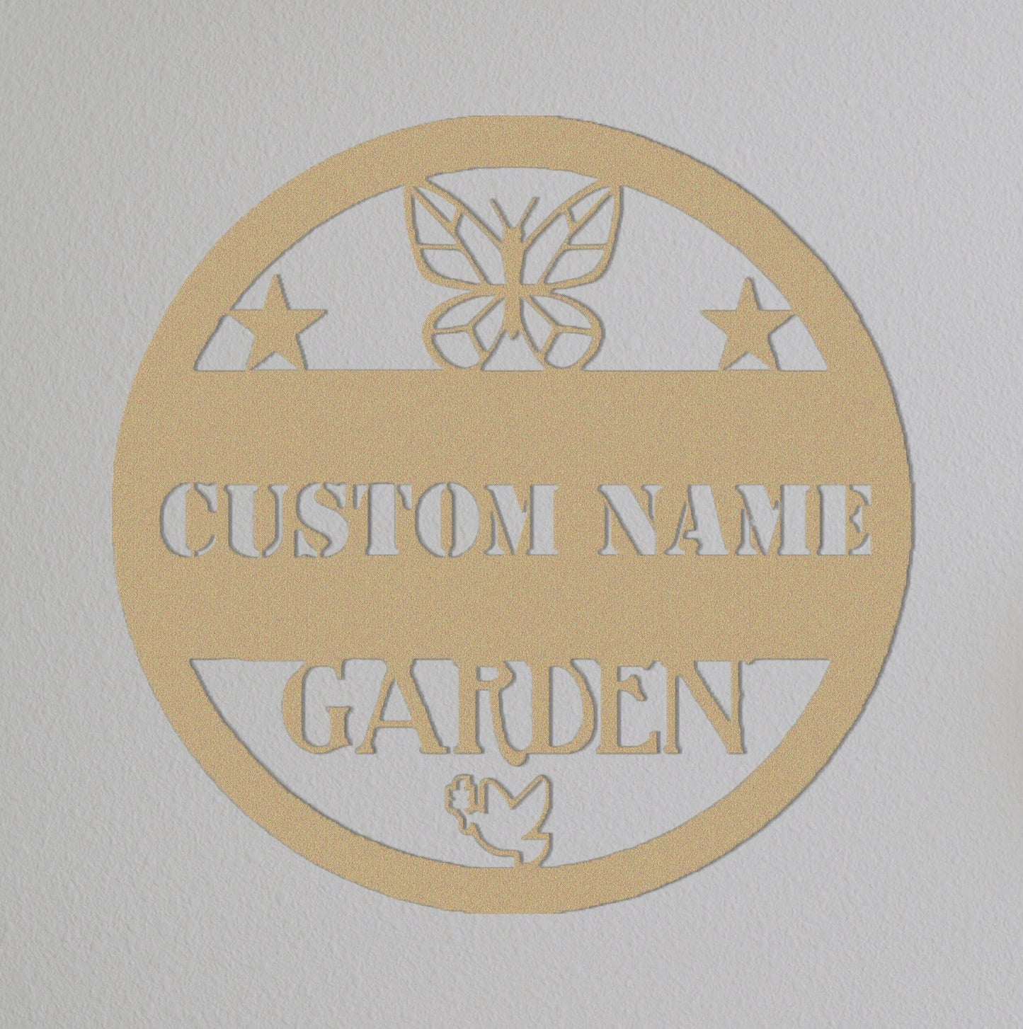 Custom Garden Sign,Butterfly Sign,Garden Wall Art,Family Garden Sign, Birds Sign,Gate Decor,Personalized Garden Sign Name