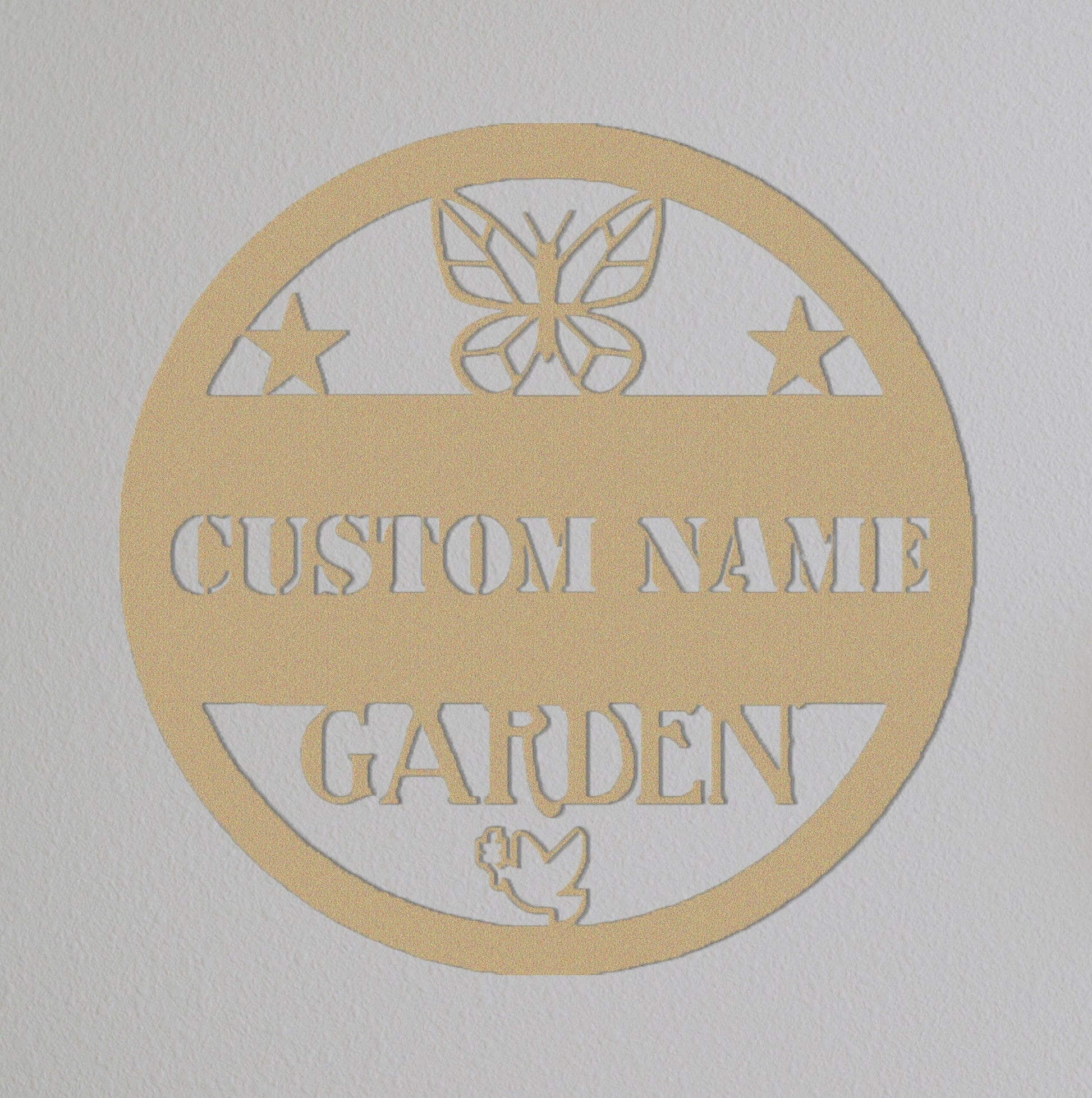 Custom Garden Sign,Butterfly Sign,Garden Wall Art,Family Garden Sign, Birds Sign,Gate Decor,Personalized Garden Sign Name
