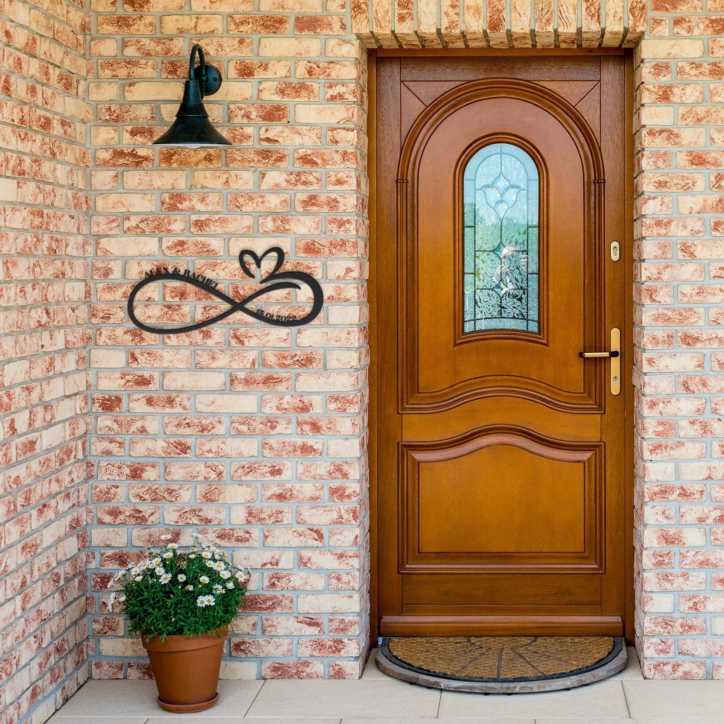 Custom Infinity Heart Sign, Couples Ornament, Valentines Day Gift for Couples, Gift from Groom to Bride, Custom Couples Gift