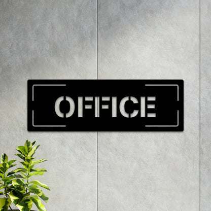 Custom Modern Office Sign With Led Lights, Personalized Text Door Sign, Custom Room Sign, Office Metal Wall Art, Business Gift, Xmas Gift