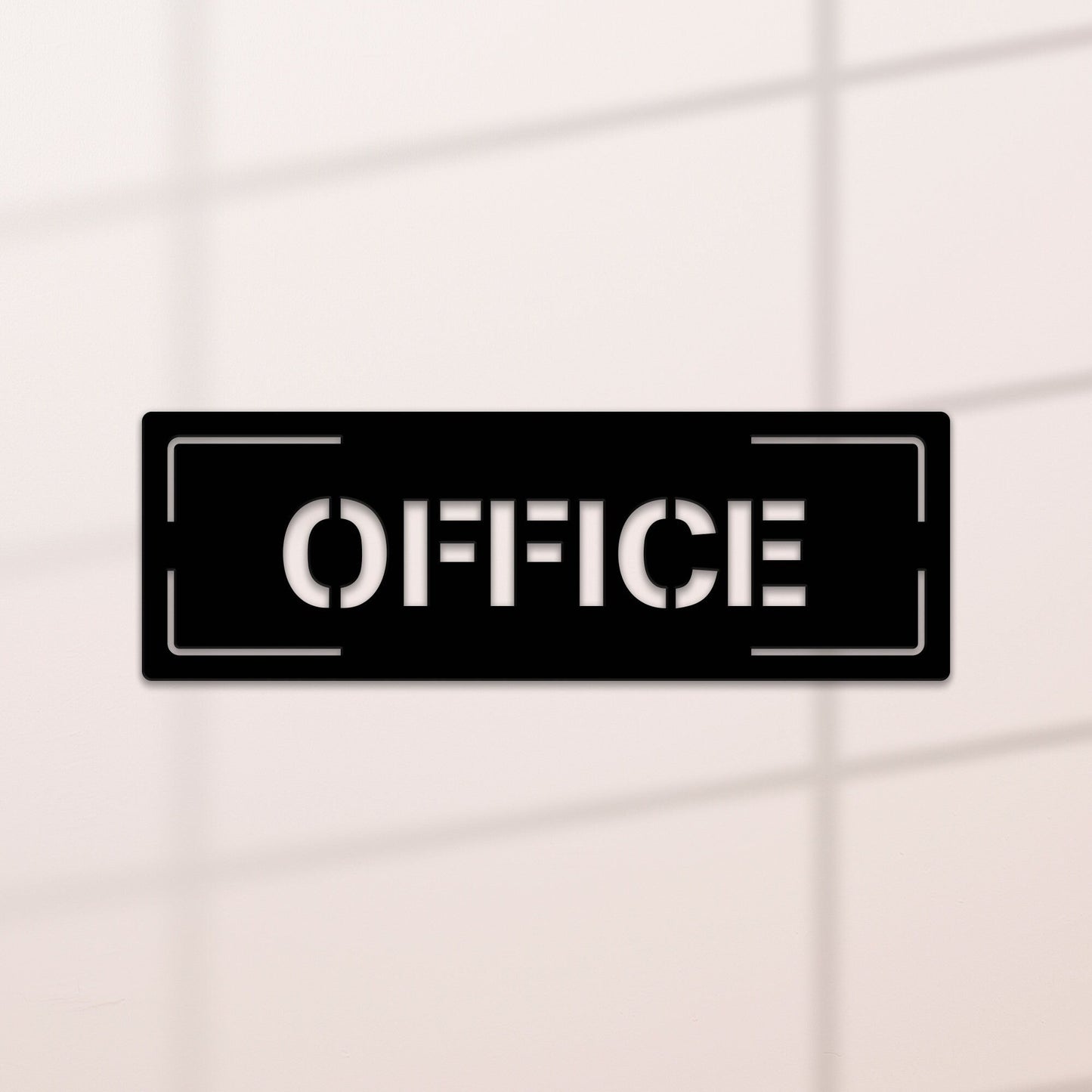 Custom Modern Office Sign With Led Lights, Personalized Text Door Sign, Custom Room Sign, Office Metal Wall Art, Business Gift, Xmas Gift
