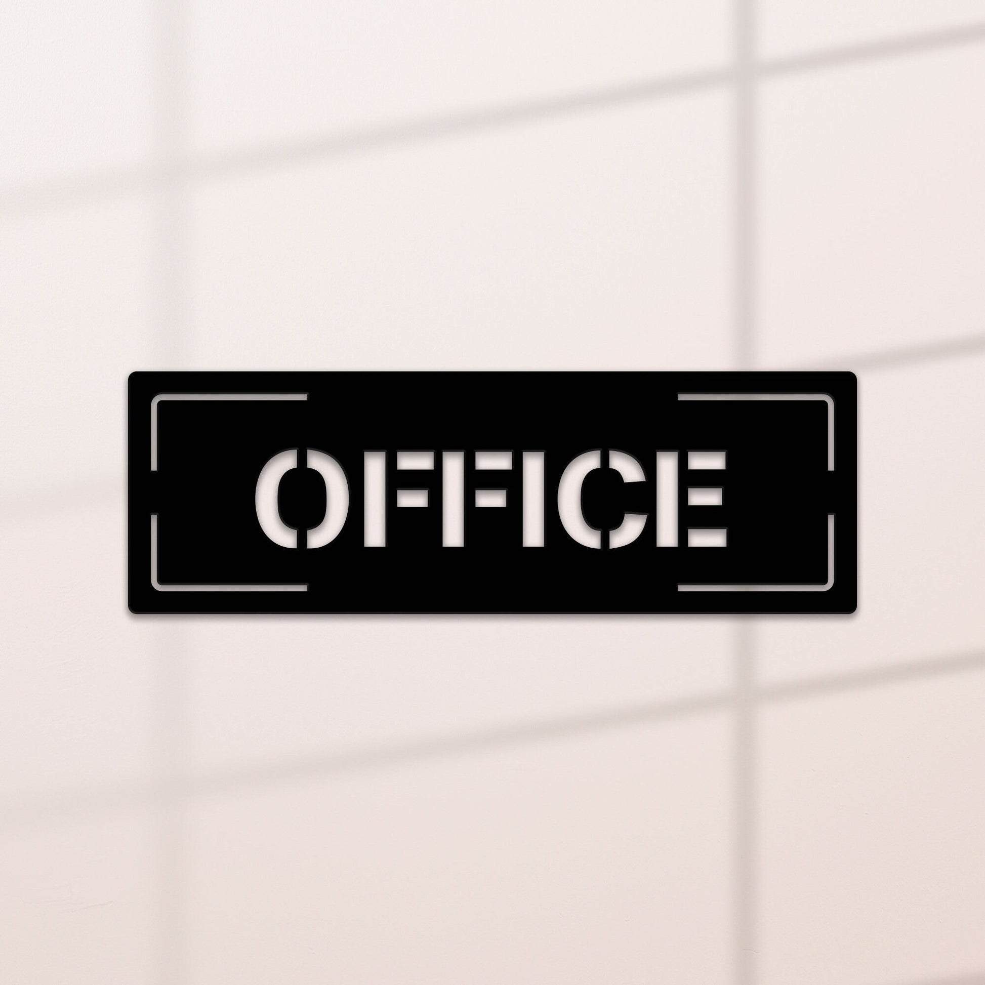 Custom Modern Office Sign With Led Lights, Personalized Text Door Sign, Custom Room Sign, Office Metal Wall Art, Business Gift, Xmas Gift