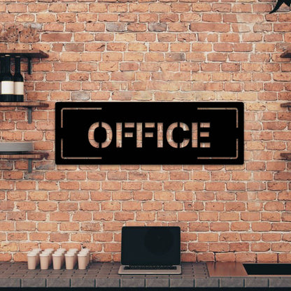 Custom Modern Office Sign With Led Lights, Personalized Text Door Sign, Custom Room Sign, Office Metal Wall Art, Business Gift, Xmas Gift