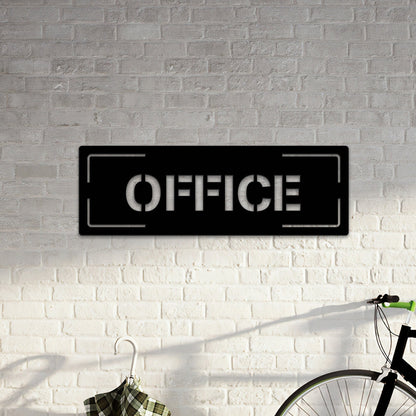Custom Modern Office Sign With Led Lights, Personalized Text Door Sign, Custom Room Sign, Office Metal Wall Art, Business Gift, Xmas Gift