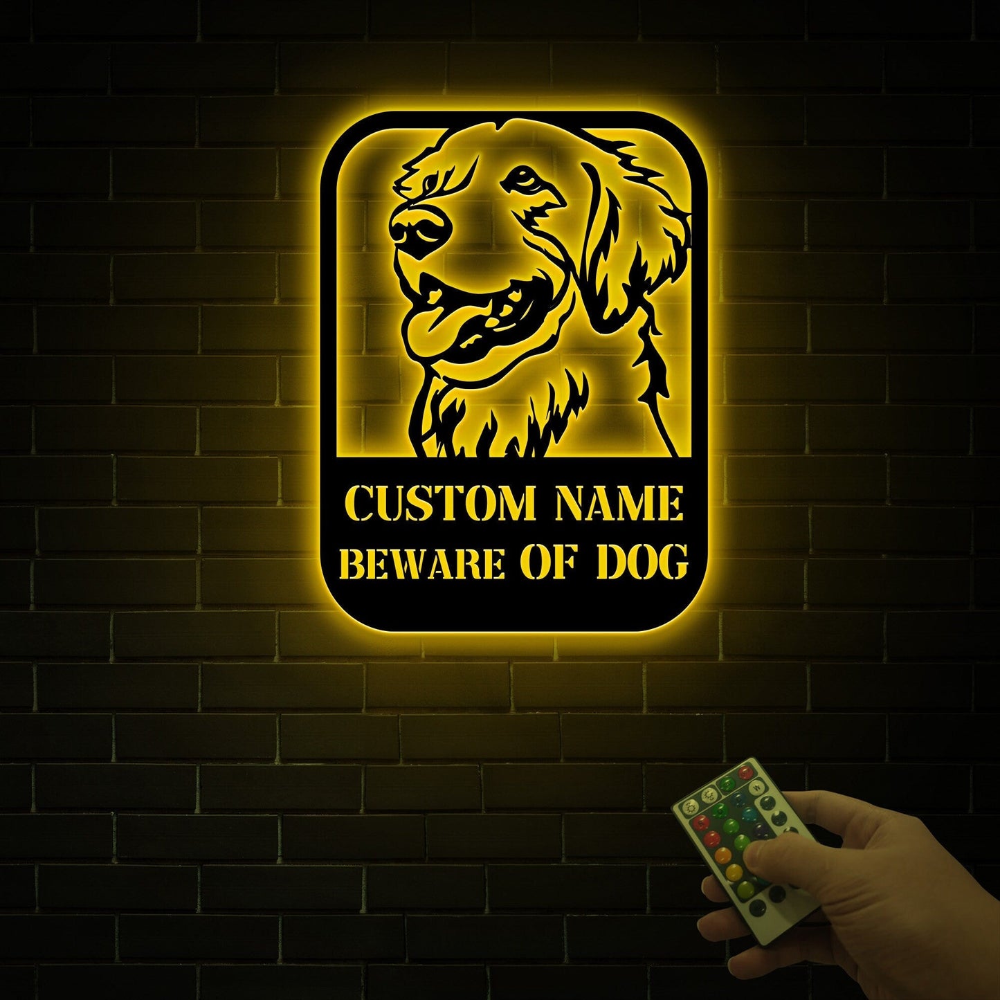 Custom Beware of Dog Sign Labrador Retriever, Dog Warning Sign, Caution Sign, Gate Sign, Metal Labrador Retriever Gifts, Dog Wall Decor