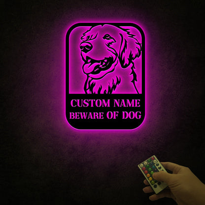 Custom Beware of Dog Sign Labrador Retriever, Dog Warning Sign, Caution Sign, Gate Sign, Metal Labrador Retriever Gifts, Dog Wall Decor