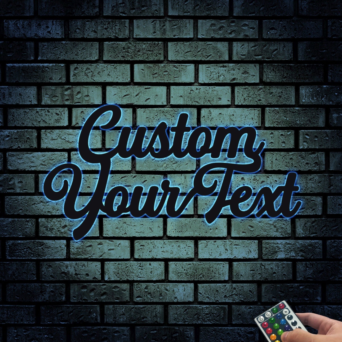 Custom Metal Script Words With Lights, Custom Your Own Words, Personalized Metal Wall Art, Birthday Gifts, Family Gifts, Wall Decorations