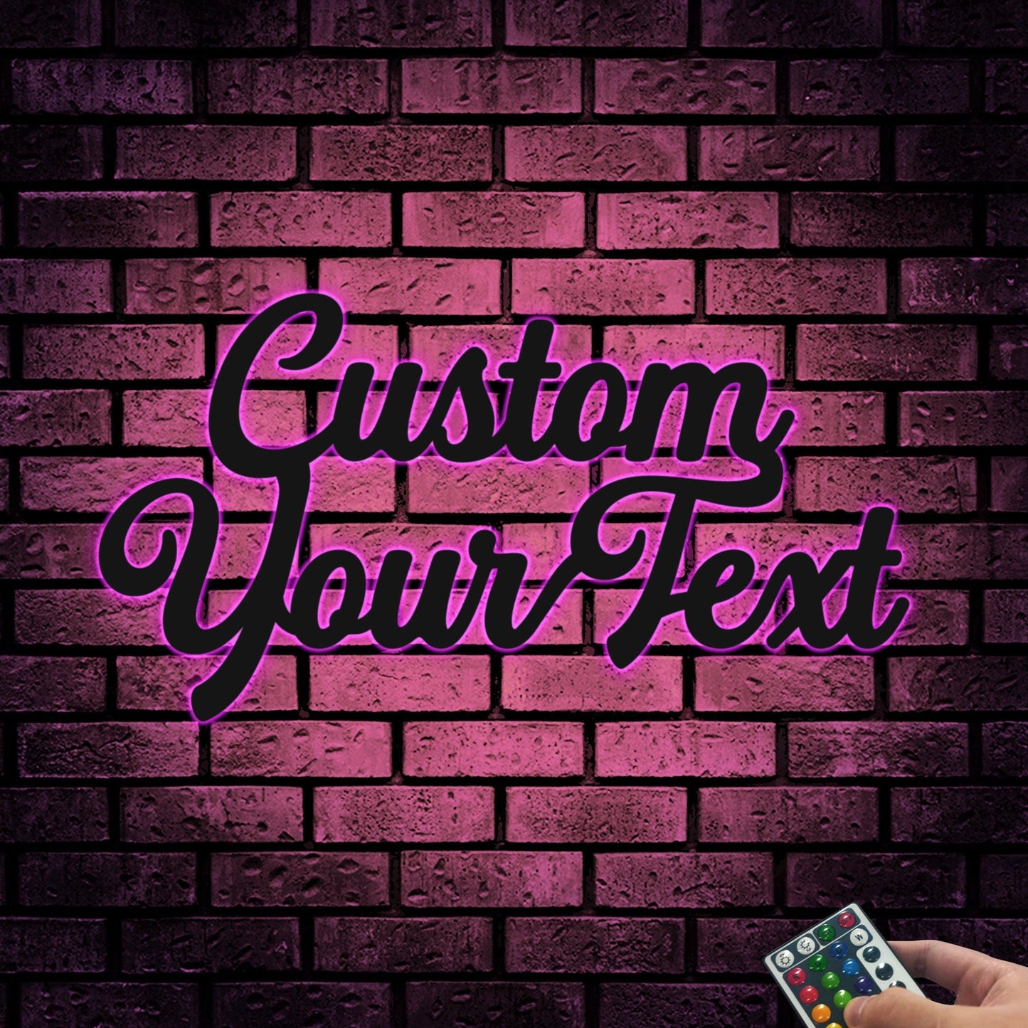 Custom Metal Script Words With Lights, Custom Your Own Words, Personalized Metal Wall Art, Birthday Gifts, Family Gifts, Wall Decorations