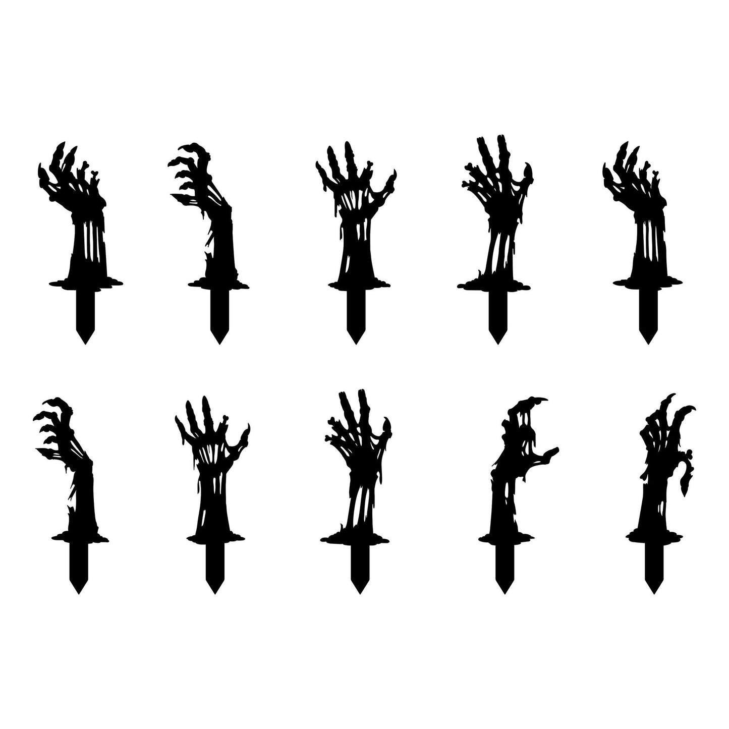 Zombie Hands Halloween Metal Yard Stakes, Halloween Outdoor Decor, Fall Garden Lawn Decor, Spooky Decor, Halloween Garden Signs, Zombie Gift