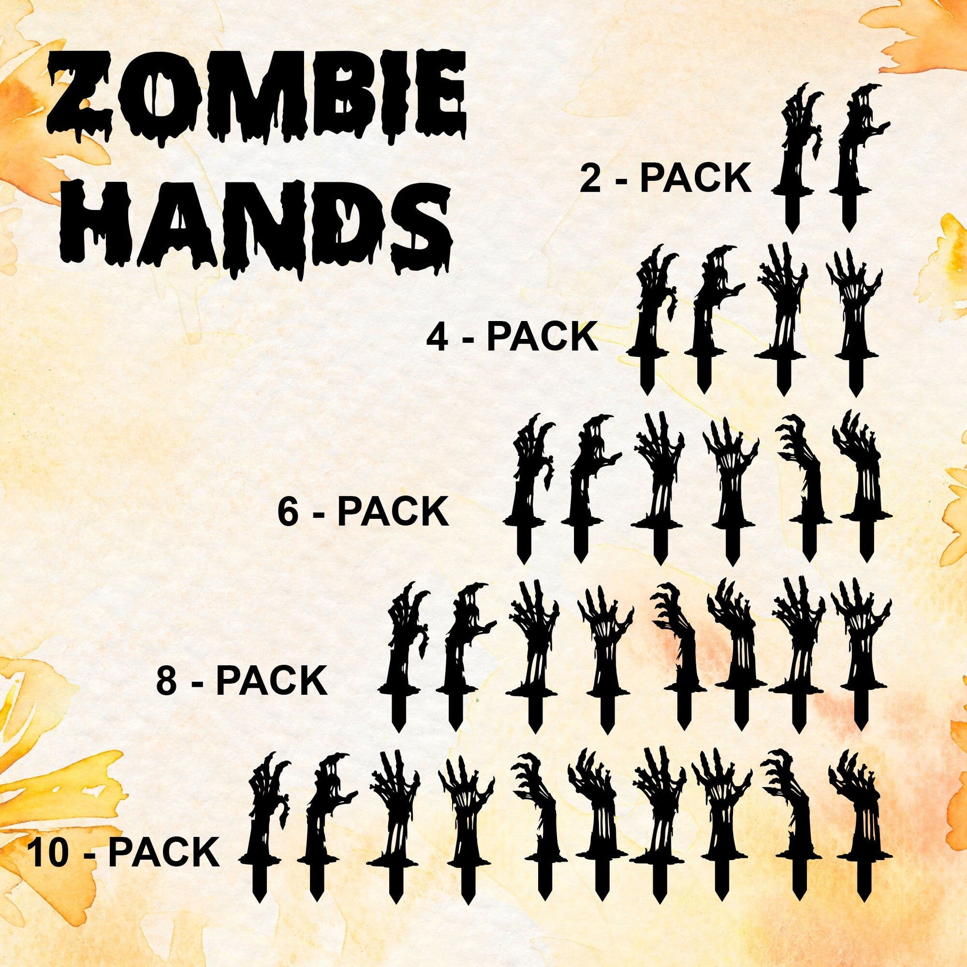 Zombie Hands Halloween Metal Yard Stakes, Halloween Outdoor Decor, Fall Garden Lawn Decor, Spooky Decor, Halloween Garden Signs, Zombie Gift