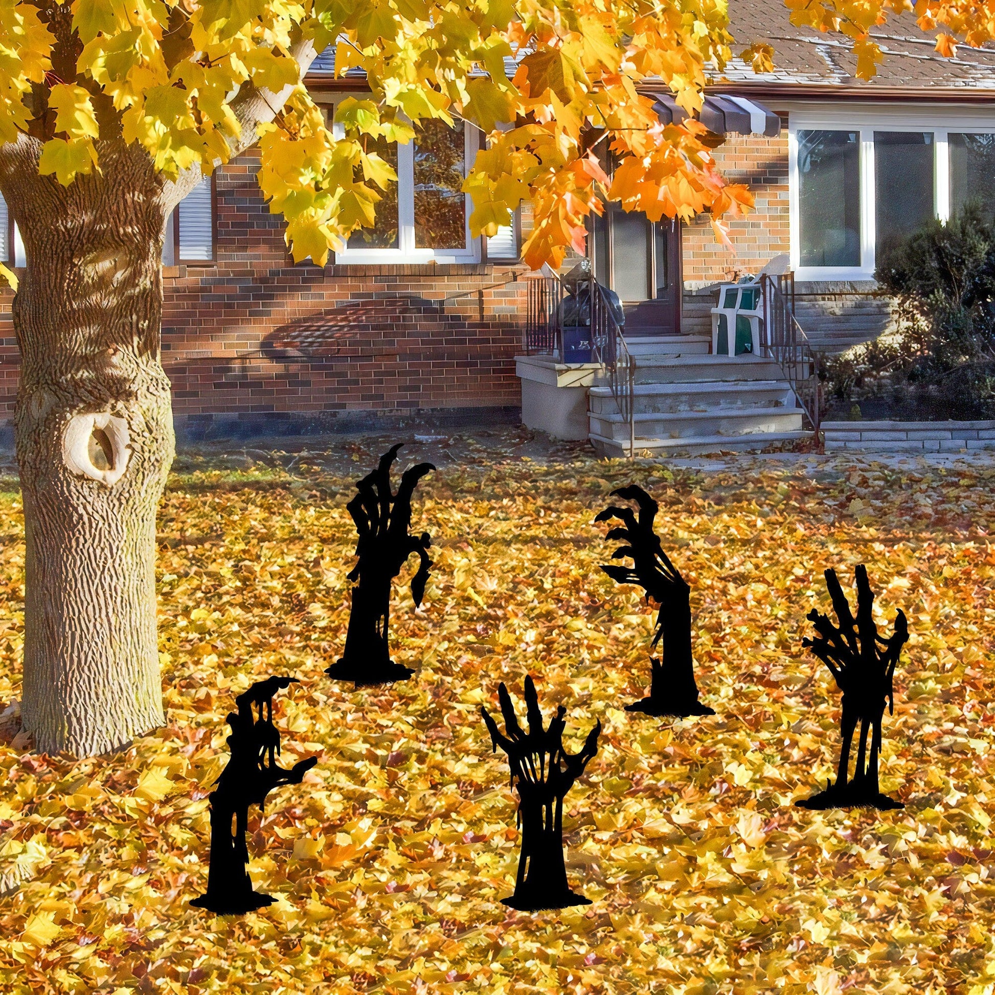 Zombie Hands Halloween Metal Yard Stakes, Halloween Outdoor Decor, Fall Garden Lawn Decor, Spooky Decor, Halloween Garden Signs, Zombie Gift