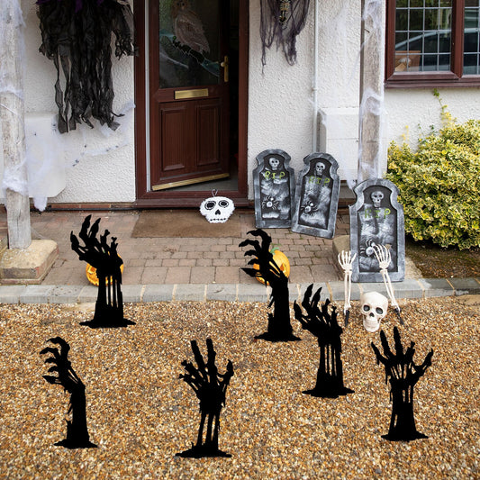 Zombie Hands Halloween Metal Yard Stakes, Halloween Outdoor Decor, Fall Garden Lawn Decor, Spooky Decor, Halloween Garden Signs, Zombie Gift