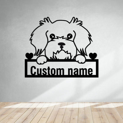 Affenpoo Dog Metal Wall Art with Led Light, Dog Metal Sign, Metal Dog Decor, Affenpoo Gift Affenpoo Decor, Affenpinscher Poodle Mix Hanging