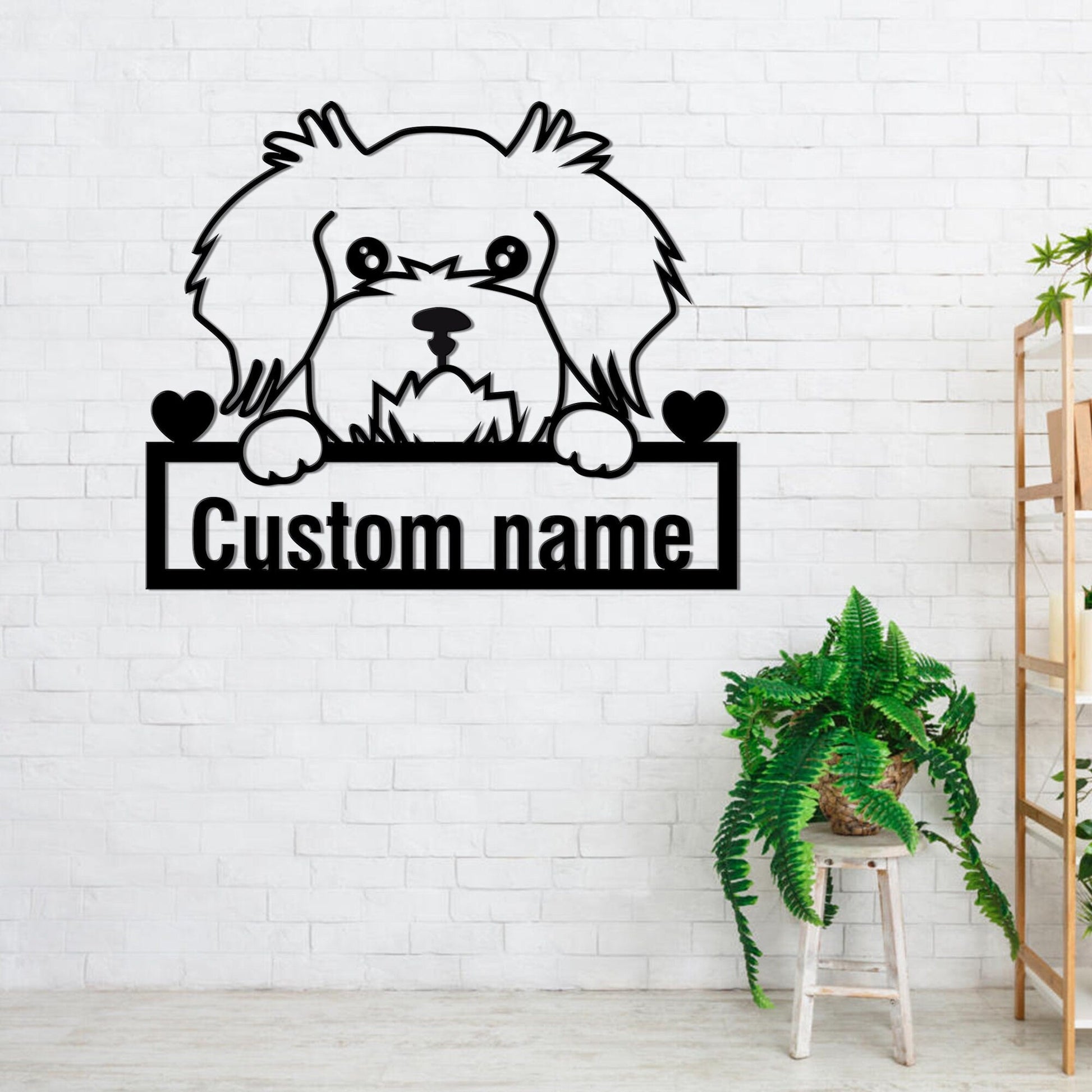 Affenpoo Dog Metal Wall Art with Led Light, Dog Metal Sign, Metal Dog Decor, Affenpoo Gift Affenpoo Decor, Affenpinscher Poodle Mix Hanging