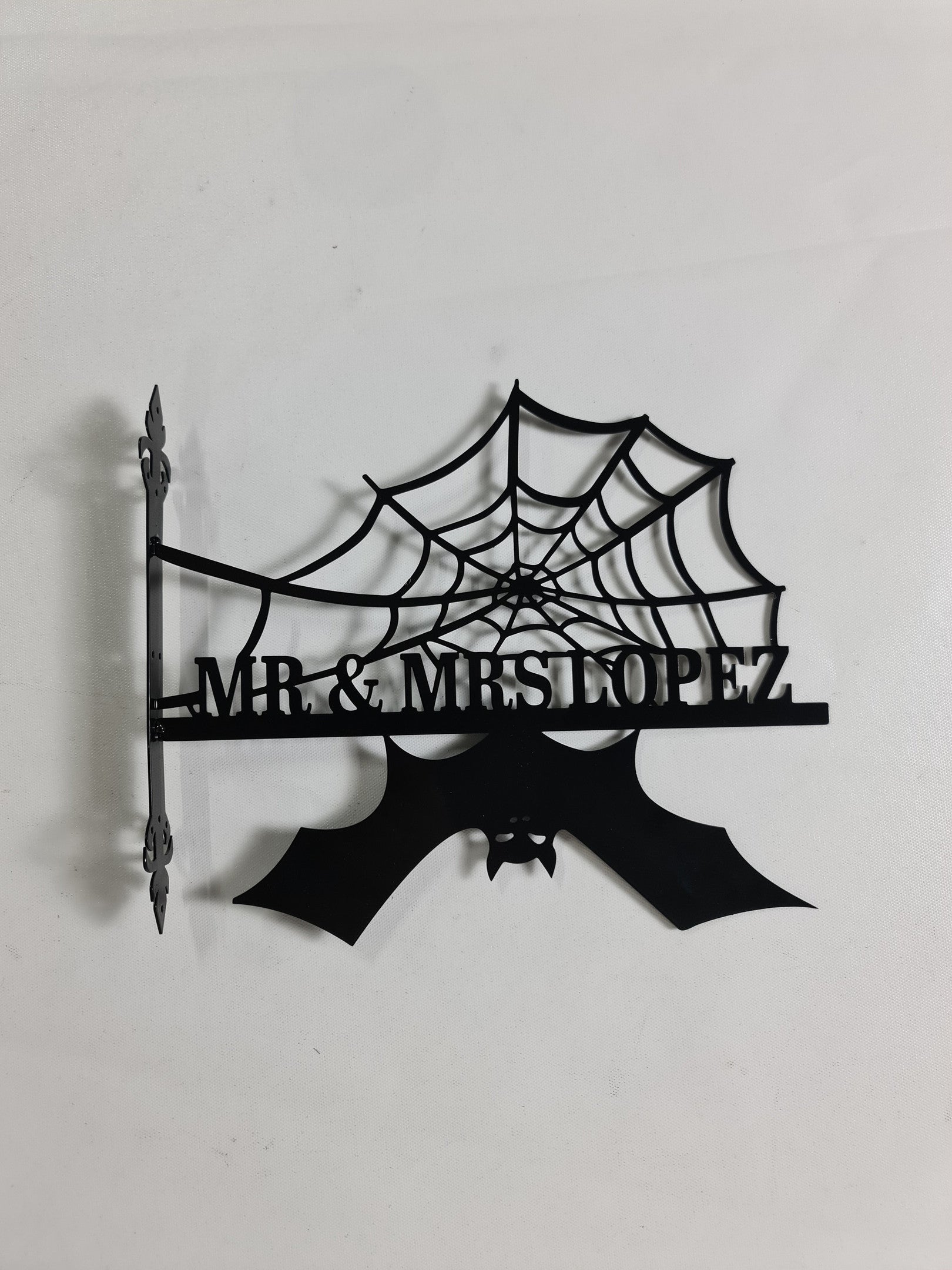 Custom Halloween Address Sign, Unique Halloween Bat Sign, Front Porch Hanging Entryway Hanging, Stainless Steel Modern and Trendy Decoration