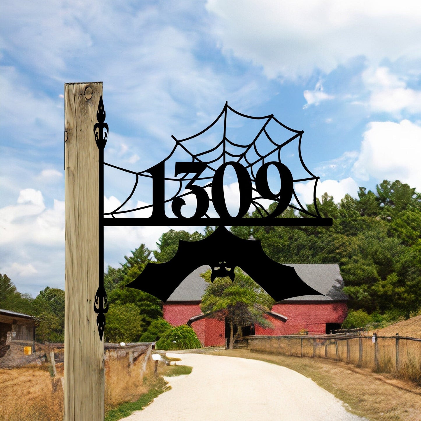 Custom Halloween Address Sign, Unique Halloween Bat Sign, Front Porch Hanging Entryway Hanging, Stainless Steel Modern and Trendy Decoration