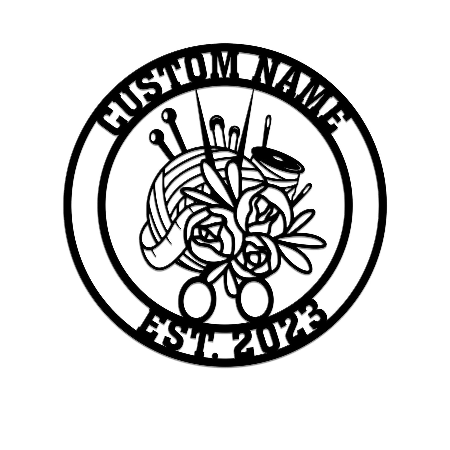 Custom Metal Crochet Sign with Led Light, Crochet Lover Gift, Craft Room Decor, Knitting Metal Wall Art, Ball Yarn Sign Crochet Crafter Gift