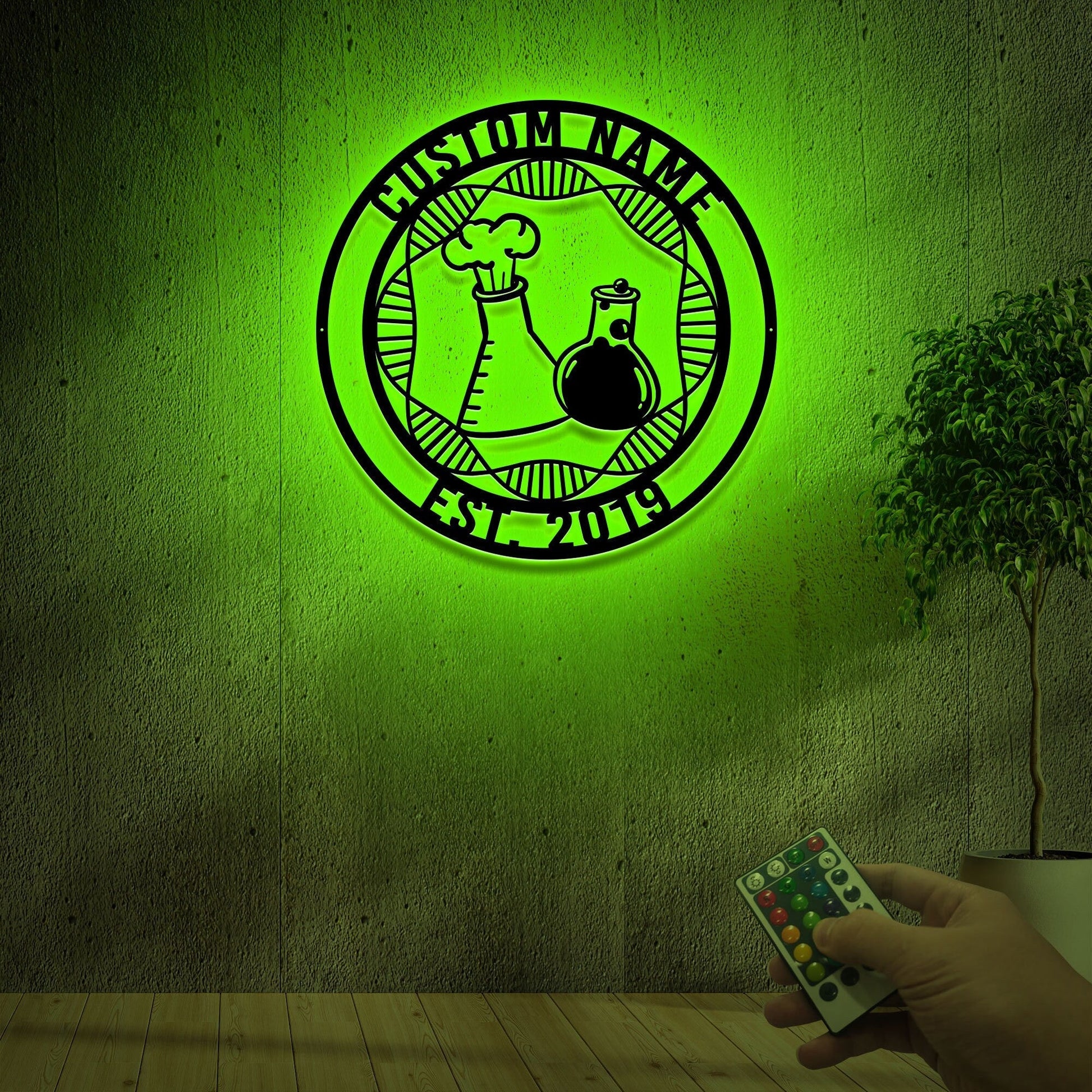 Custom Metal Scientist Sign with Led Light, Chemist Gift, Science Lab Sign, Laboratory Decor, Scientist Room Decor, Science Teacher Gift