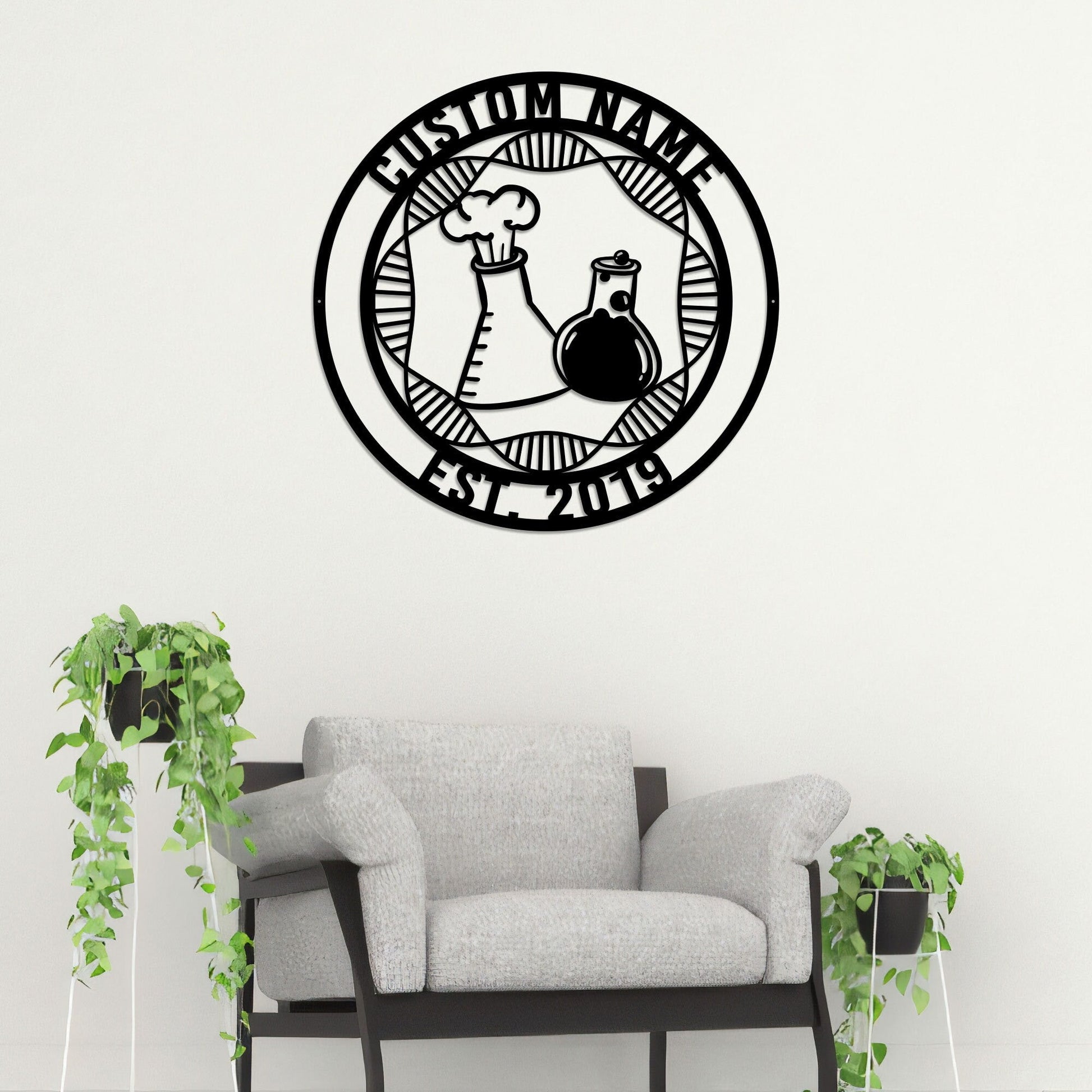 Custom Metal Scientist Sign with Led Light, Chemist Gift, Science Lab Sign, Laboratory Decor, Scientist Room Decor, Science Teacher Gift