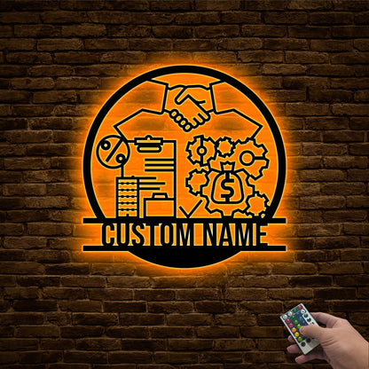 Custom Loan Officer Metal Wall Art with Led Light, Loan Officer Gifts, Office Decor, Mortgage Loan Officer Finance Company Gift, Loan Agent
