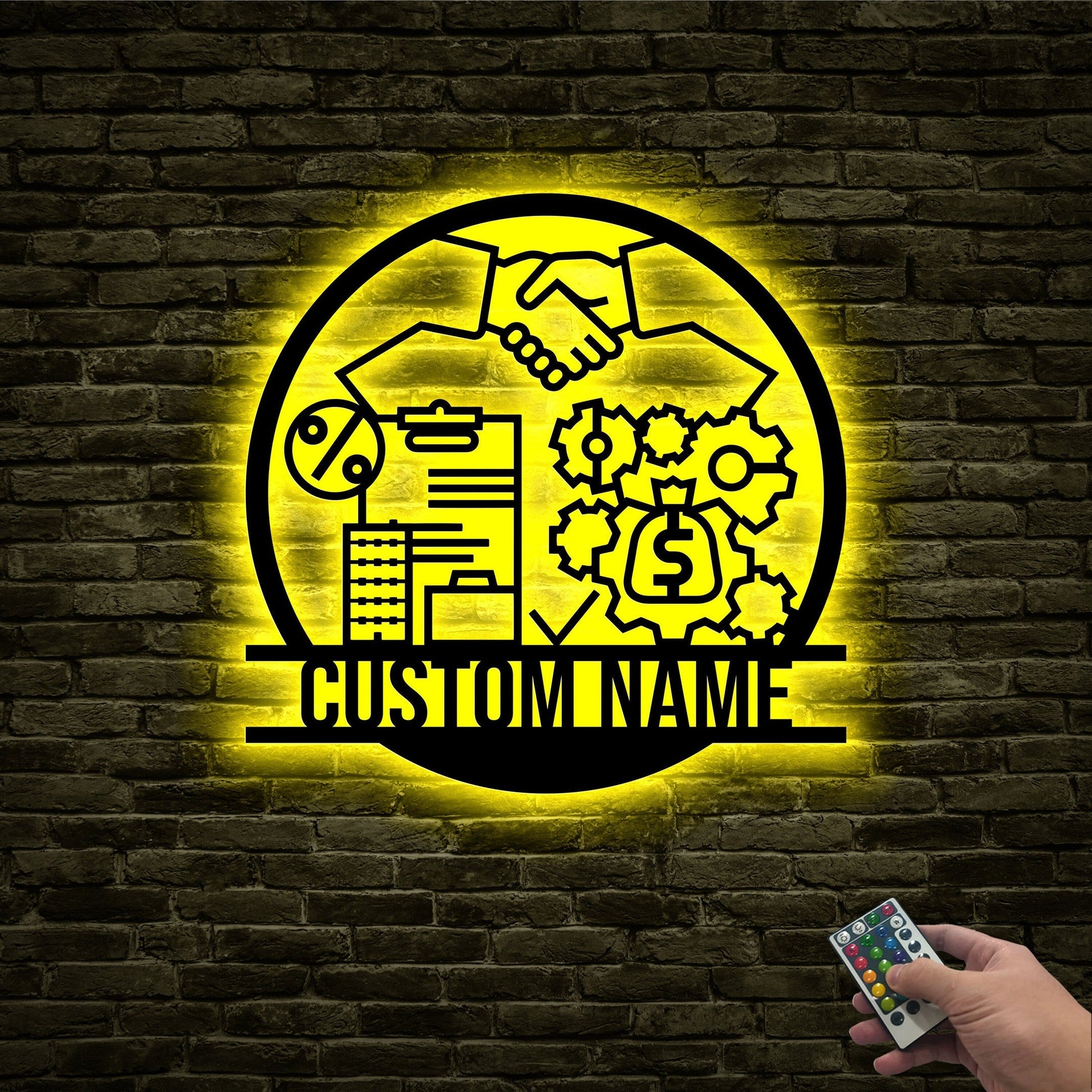 Custom Loan Officer Metal Wall Art with Led Light, Loan Officer Gifts, Office Decor, Mortgage Loan Officer Finance Company Gift, Loan Agent