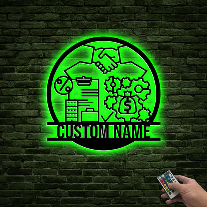 Custom Loan Officer Metal Wall Art with Led Light, Loan Officer Gifts, Office Decor, Mortgage Loan Officer Finance Company Gift, Loan Agent