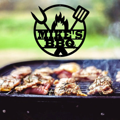 Custom BBQ Metal Wall Signs-Personalized BBQ Metal Wall Art-BBQ Metal Wall Decor- Personalized Grill Sign- Smoker And Grilling Gift- Bbq Art