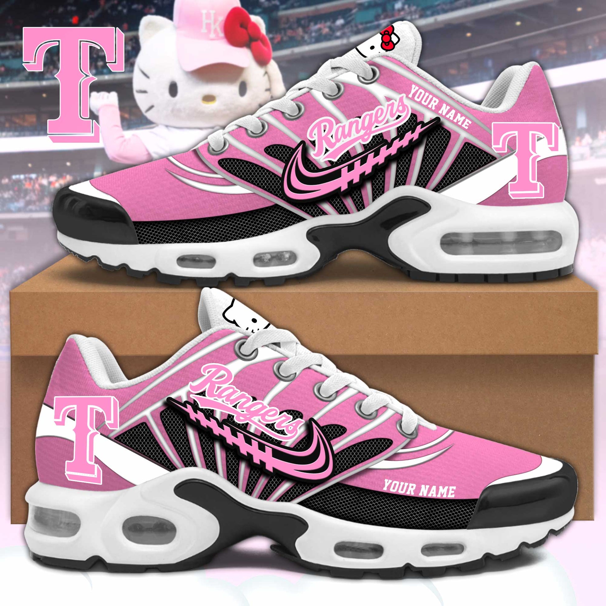 Texas Rangers x Hello Kitty Night Happy GirlsDay! 🌸💕Hinamatsuri TN Plus Shoes