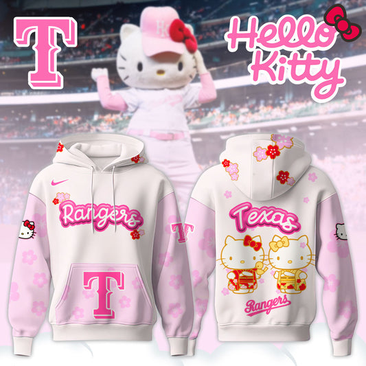 Texas Rangers Hoodie x Hello Kitty Night Happy GirlsDay! 🌸💕Hinamatsuri Hoodie