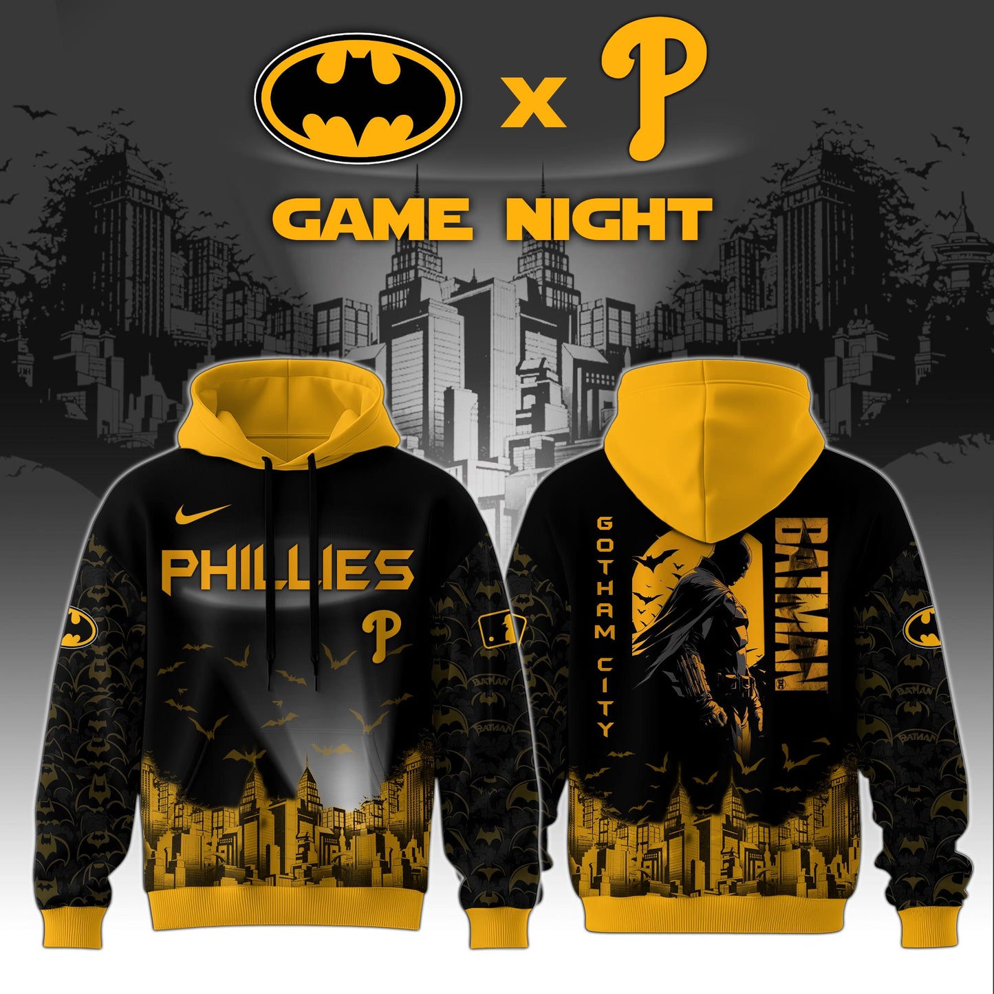 Philadelphia Phillies x DC Batman Game Night Special Edition Hoodie