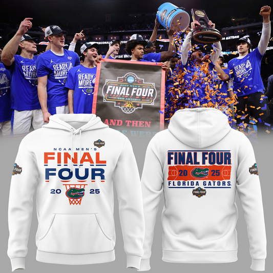 Florida Gators Hoodie White - Men’s Basketball WEST REGIONAL CHAMPIONS 2025 Final Four Shirt