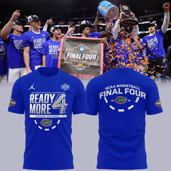 Florida Gators T-Shirt Royal Blue - Men’s Basketball WEST REGIONAL CHAMPIONS 2025 Final Four Shirt (Copy)