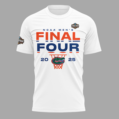 Florida Gators T-Shirt White - Men’s Basketball WEST REGIONAL CHAMPIONS 2025 Final Four Shirt
