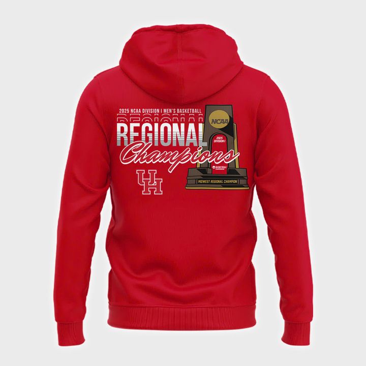 Houston Cougars Hoodie - Special 2025 Midwest Regional Champions Hoodie - Final Four NCAA Basketball